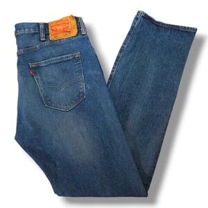 Levi's 501 Original Fit Button Fly Straight Leg Jeans Medium Wash Stretch 38x34
